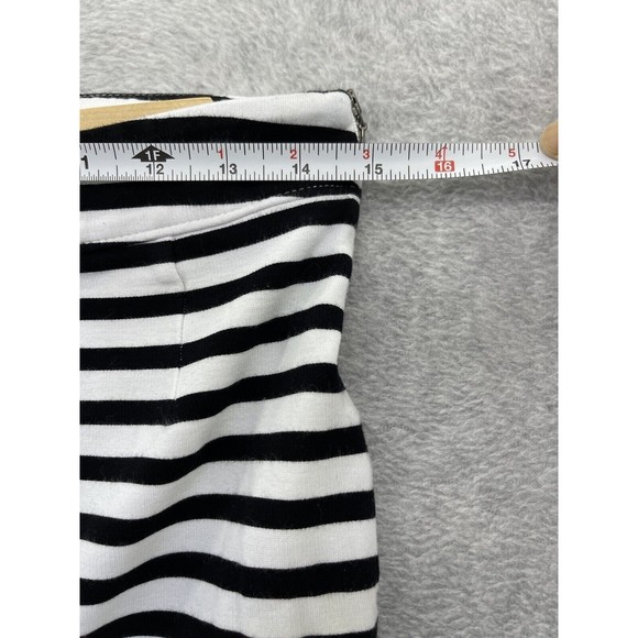 Banana Republic Women's Skirt Striped Side Slit Pull On Size 4 Black White - Picture 9 of 9